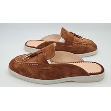 Ayak Kabım  Deri Kadın Terlik Taba Renk Beden 37 Renk Taba