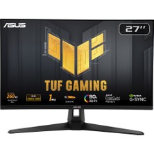 ASUS TUF GAMING VG27AQM1A   27 HDR400 2K IPS FREESYNC VE G-SYNC UYUMLU 2560x1440 1MS 260HZ DP HDMI USB MM VESA 3YIL ELMB SYNC, 90%DCI-P3 Monitör