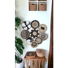 Atlas Home Art 9lu bohem hasır Duvar Tabağı Seti