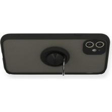Newface Iphone 11 Kılıf Montreal Yüzüklü Silikon Kapak - Siyah 300099
