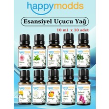 Happymodds Esansiyel Uçucu Yağ Buhurdanlık Yağı Hava Nemlendirici Aroma Difüzörü Kokusu Esans 10MLX10 Adet Set 5