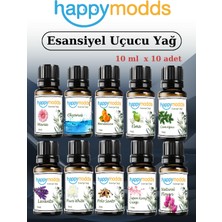 Happymodds Esansiyel Uçucu Yağ Buhurdanlık Yağı Hava Nemlendirici Aroma Difüzörü Kokusu Esans 10MLX10 Adet Set 2