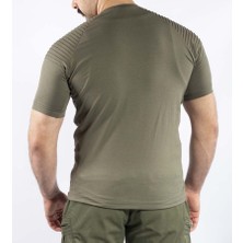 VAV Wear Tactical Outdoor Günlük Tişört Erkek Kısa Kollu Pamuklu Elastan Nervürlü Esnek Ter Emer TTHIN02