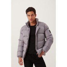 Polo State Erkek Regular Fit Şişme Mont Gri