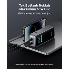 Anker Prime 12,000mAh 130W Taşınabilir Hızlı Şarj Cihazı - Çift Çıkışlı - iOS,Android, Macbook Notebook Destekli USB-C Ekranlı Powerbank - A1335 (Anker Türkiye Garantili)