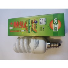 Lightson 13 Watt Sarı Işık 2700K İnce Duylu E14 Spiralli Tasarruflu Ampul 10 Adet