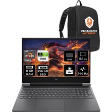 HP Victus 16 AMD Ryzen 7 7840HS 8GB 256GB SSD RTX4050/6GB 144Hz 16.1" FHD FDOS Taşınabilir Bilgisayar & PER4 Çanta 892P9EAPN303