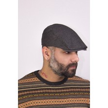 Bay Şapkacı Erkek Kasket Şapka-9993-GRI-SIYAH
