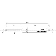 TVM Gas Springs Gazlı Amortisör 175 mm Açık Boy