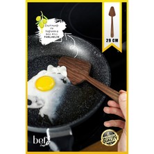 Bef Craft Ceviz Ağacı El Yapımı Spatula Tahta Spatula Ahşap Spatula 29 cm Servis Spatula