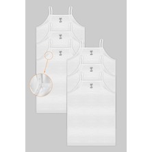 Cnt  Pamuk 6 Adet Kız Çocuk Ip Askılı Atlet