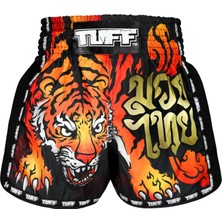 Tuff Muay Thai Boxing Shorts New Retro Style Orange Furious Tiger (1 Beden Büyük Tavsiye Edilir)