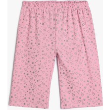 Koton Bermuda Tayt Kalpli Simli Beli Lastikli Pamuklu