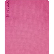 Rebuwo Çift Taraflı 6mm TPE Kaydırmaz Yoga Matı Pilates Minderi Pembe183 X 63 cm