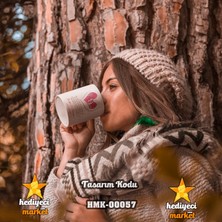 Hediyeci Market Kişiye Özel Sevgililer Günü Temalı Beyaz Kupa Bardak - HMK-00057