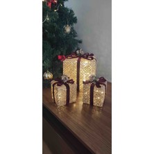 Kordelya Design Yılbaşı Ağacı Altı LED Işıklı Kutu