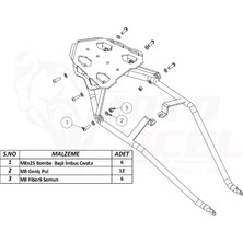 Motoloq Tvs Raider 125 Çanta Demiri