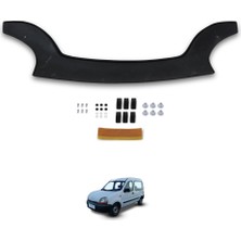 Esa Renault Kangoo Ön Kaput Koruyucu Rüzgarlığı Abs Plastik Piano Black 1999-2007 Yıllarına Uyumlu