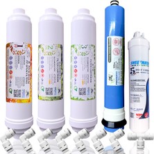 Panda Water Kapalı Kasa Su Arıtma Cihazı 5li Filtre Seti + 7 Deresek + 1 Tee