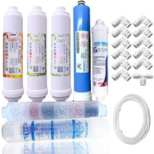 Panda Water Kapalı Kasa Su Arıtma Cihazı 5li Filtre Seti + 8 Lik Miniral + 7 Deresek + Tee + 1m Hurtum