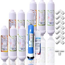 Panda Water Kapalı Kasa Su Arıtma Cihazı 5li Filtre Seti + 2 Adet 3lü Filtre Seti + 7 Deresek +1 Tee