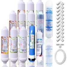 Panda Water Kapalı Kasa Su Arıtma Cihazı 5li Filtre Seti+2 Adet 3lü Filtre Seti+6lik Miniral+Infrared Filtre+Aparatlar