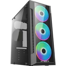 Xaser MG3147 3x Rainbow Fan USB 3.0 Powersız Atx Gaming Oyuncu Kasası