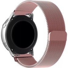 Clemon Samsung Galaxy Watch 4 5 Pro 6 40 42 43 44 45 46 47 mm Uyumlu Metal Hasır Kordon 20 mm