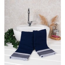 Baveno Home %100 Pamuk Ikili 40X66 cm Nakışlı Desenli El&yüz Havlu/havlu Seti