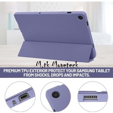 M.tk moveteck Samsung Galaxy Tab A9 Plus 11 Inç Kılıf Kalem Bölmeli Yumuşak Silikon Kapak Akıllı Uyku Modlu Üçgen Standlı SM-X210 X213 X215 X217 Tablet Kılıfı 360 Tam Kaplar