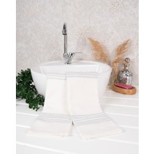 Baveno Home Pamuk Ikili 40 x 66  cm  Nakışlı Desenli El&Yüz Havlu/Havlu Seti