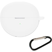 Case Street Huawei Freeclip Kılıf Model Uyumlu Mat Silikon Soft Kancalı Sf7 Beyaz