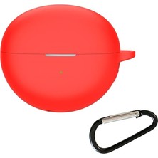 Case Street Huawei Freeclip Kılıf Model Uyumlu Mat Silikon Soft Kancalı Sf7 Kırmızı