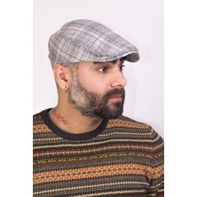 Bay Şapkacı Erkek Kasket Şapka-9991-KREM