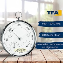 Sevgift 20.3006.42 Mekanik Barometre, Termometre, Nem Ölçer Tfa-Dostmann