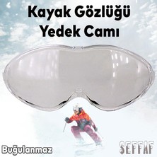 Badem10 Bellasimo Çerçevesiz Kayak Gözlüğü Camı Lens Değiştirebilir Cam Antifog Güneş Kar Gözlük Camı Şeffaf