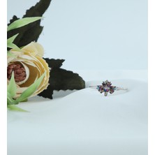 Neva Jewelry Renkli Taşlı Çınar Yaprak Yüzük
