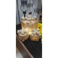 Kordelya Design Yılbaşı Ağacı Altı 3 Lü LED Işıklı Kutu