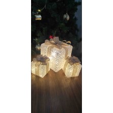 Kordelya Design Yılbaşı Ağacı Altı LED Işıklı 3lü Kutu