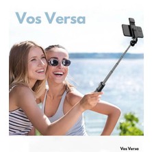 Vos Versa LED Işıklı Tripod Selfi Çubuğu Kablosuz Bluetooth ile Uzaktan Kumanda