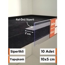 Şeffaf Etiket Pvc Yapışkanlı Etiketlik Raf Önü Siperli Vitrin Etiketlik Seti