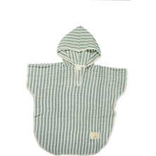 Miela Kids Çizgili Müslin Panço - Mint