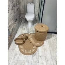 ERSU AHAT HOME DESİGN Banyo Takımı ,banyo Seti ,kirli Sepeti ,paspas Takımı ,oval Sepet ,çamaşır Sepeti ,dekor Banyoseti
