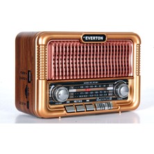 Everton RT-651 Orta Boy Solar Güneş Enerjili Bluetooth, Nostalji , Fm/am/sw 3 Band Radyo ,usb, Sd ,aux Müzik Kutusu