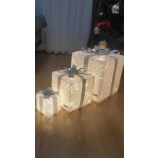 Kordelya Design Yılbaşı Ağacı Altı LED Işıklı 3lü Kutu