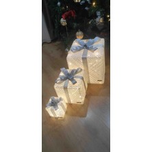 Kordelya Design Yılbaşı Ağacı Altı LED Işıklı 3lü Kutu