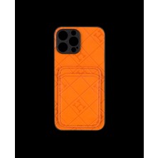 Dukkan Case Turuncu Kartlıklı Telefon Kılıfı - DK153 - iPhone 15