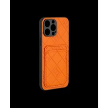 Dukkan Case Turuncu Kartlıklı Telefon Kılıfı - DK153 - iPhone 15