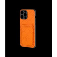 Dukkan Case Turuncu Kartlıklı Telefon Kılıfı - DK153 - iPhone 15