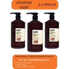 Muddy Zayıf Kuru Nemini Kaybetmiş Saçlara Cabın Argan&keratin Şampuan 1000 ml x 3